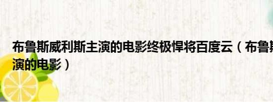 布鲁斯威利斯主演的电影终极悍将百度云（布鲁斯威利斯主演的电影）