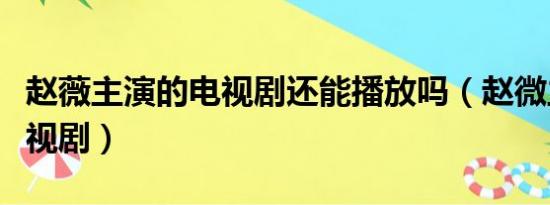 赵薇主演的电视剧还能播放吗（赵微主演的电视剧）