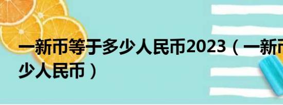 一新币等于多少人民币2023（一新币等于多少人民币）