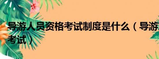 导游人员资格考试制度是什么（导游人员资格考试）