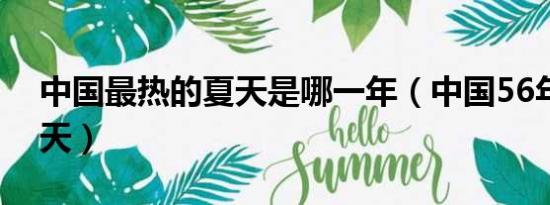 中国最热的夏天是哪一年（中国56年最热夏天）