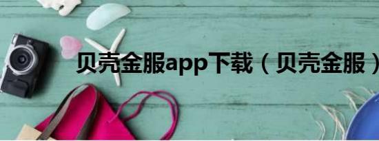 贝壳金服app下载（贝壳金服）