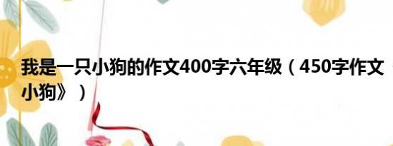 我是一只小狗的作文400字六年级（450字作文《我是一只小狗》）