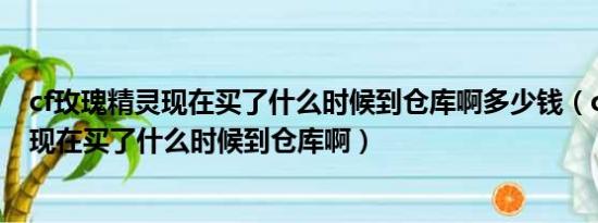 cf玫瑰精灵现在买了什么时候到仓库啊多少钱（cf玫瑰精灵现在买了什么时候到仓库啊）