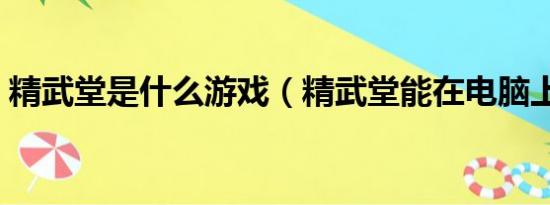 精武堂是什么游戏（精武堂能在电脑上玩吗）