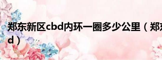 郑东新区cbd内环一圈多少公里（郑东新区cbd）