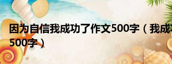 因为自信我成功了作文500字（我成功了作文500字）