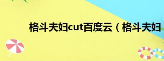 格斗夫妇cut百度云（格斗夫妇）