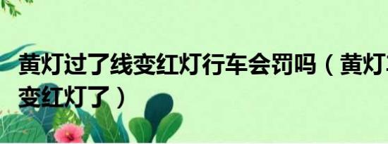 黄灯过了线变红灯行车会罚吗（黄灯车过了线变红灯了）