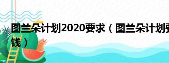 图兰朵计划2020要求（图兰朵计划要花多少钱）