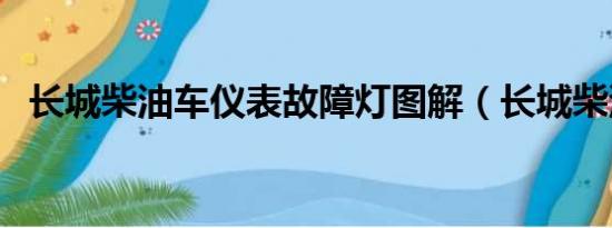 长城柴油车仪表故障灯图解（长城柴油车）