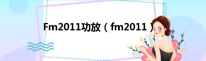 Fm2011功放（fm2011）