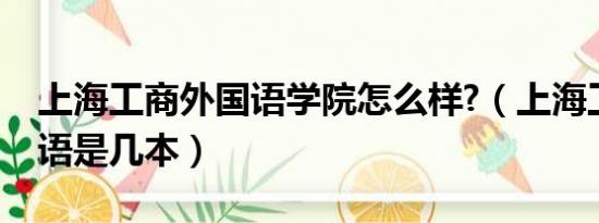 上海工商外国语学院怎么样?（上海工商外国语是几本）