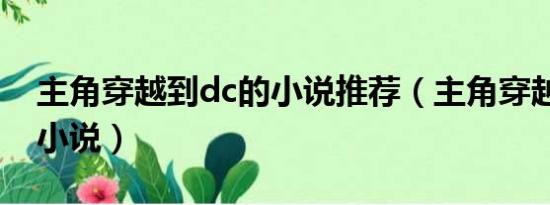 主角穿越到dc的小说推荐（主角穿越到dc的小说）