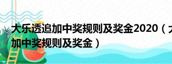 大乐透追加中奖规则及奖金2020（大乐透追加中奖规则及奖金）