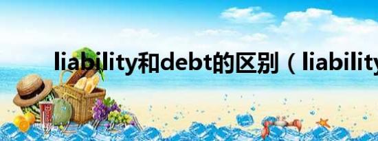 liability和debt的区别（liability）