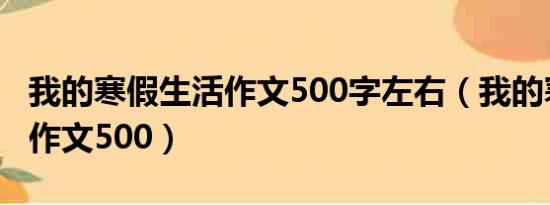 我的寒假生活作文500字左右（我的寒假生活作文500）