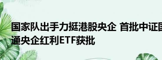 国家队出手力挺港股央企 首批中证国新港股通央企红利ETF获批