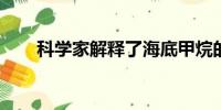 科学家解释了海底甲烷的同位素悖论